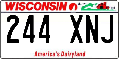 WI license plate 244XNJ