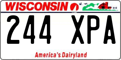 WI license plate 244XPA
