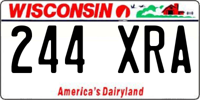 WI license plate 244XRA