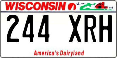 WI license plate 244XRH