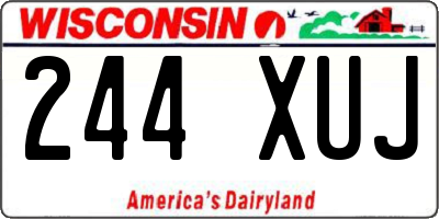 WI license plate 244XUJ