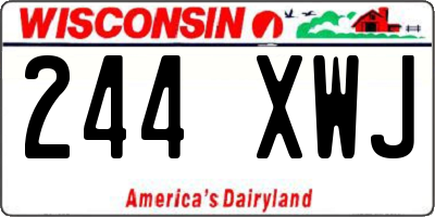 WI license plate 244XWJ