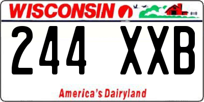 WI license plate 244XXB