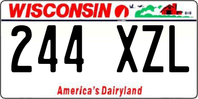 WI license plate 244XZL