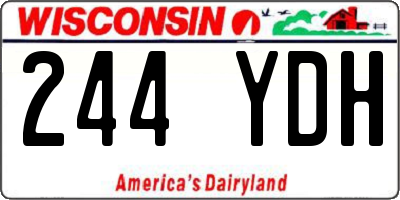 WI license plate 244YDH
