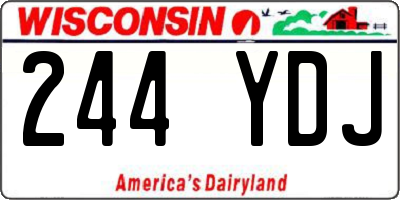WI license plate 244YDJ