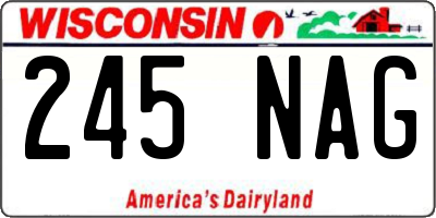 WI license plate 245NAG