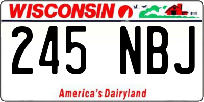 WI license plate 245NBJ