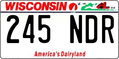 WI license plate 245NDR
