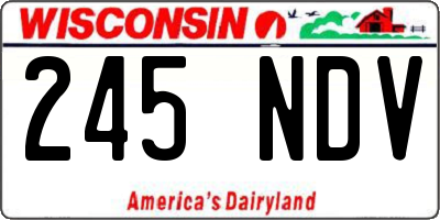 WI license plate 245NDV