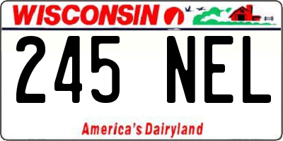 WI license plate 245NEL