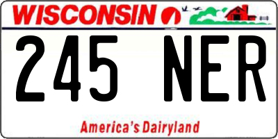 WI license plate 245NER