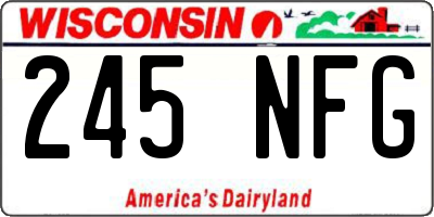 WI license plate 245NFG
