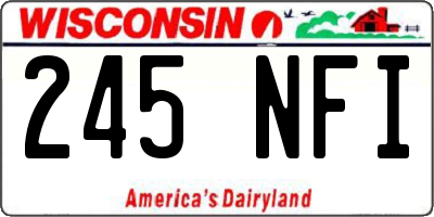 WI license plate 245NFI