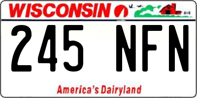 WI license plate 245NFN