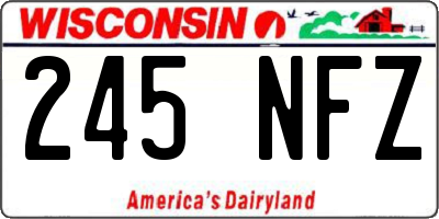 WI license plate 245NFZ