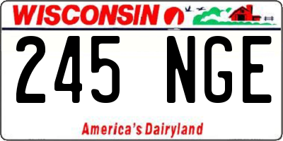 WI license plate 245NGE