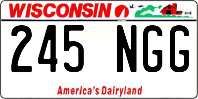 WI license plate 245NGG