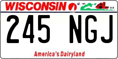 WI license plate 245NGJ