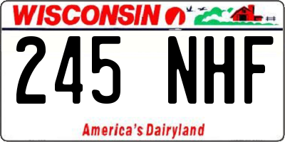WI license plate 245NHF