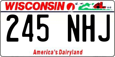 WI license plate 245NHJ