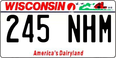 WI license plate 245NHM