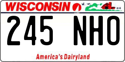 WI license plate 245NHO