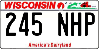 WI license plate 245NHP