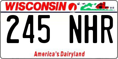 WI license plate 245NHR