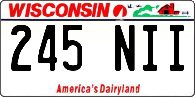 WI license plate 245NII