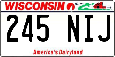 WI license plate 245NIJ