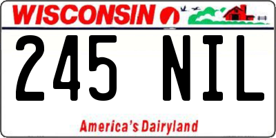 WI license plate 245NIL