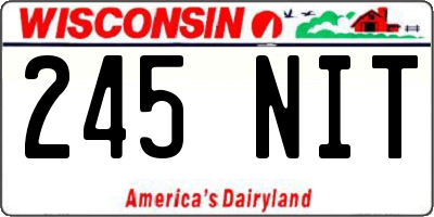 WI license plate 245NIT