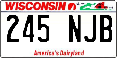 WI license plate 245NJB