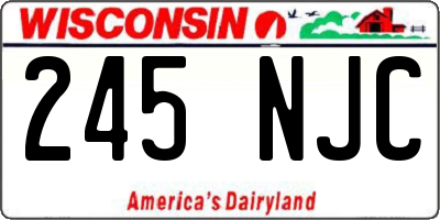 WI license plate 245NJC