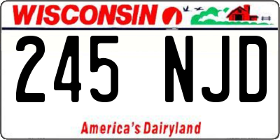 WI license plate 245NJD