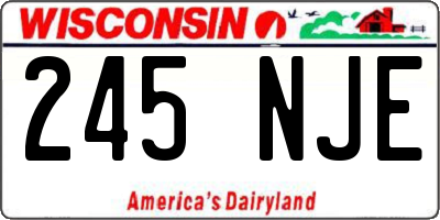 WI license plate 245NJE