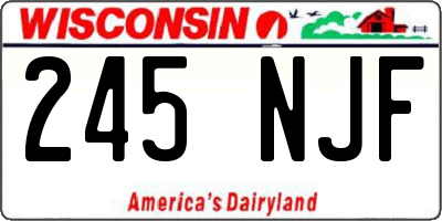 WI license plate 245NJF