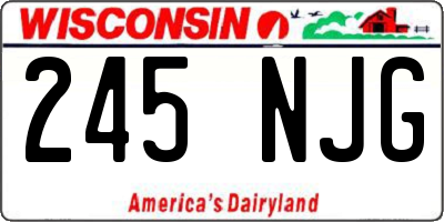 WI license plate 245NJG