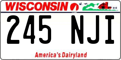 WI license plate 245NJI