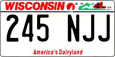 WI license plate 245NJJ