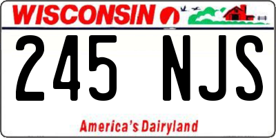 WI license plate 245NJS