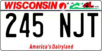 WI license plate 245NJT