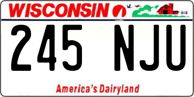 WI license plate 245NJU