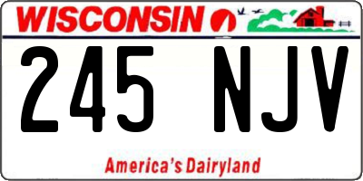 WI license plate 245NJV