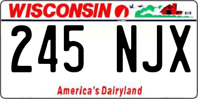 WI license plate 245NJX