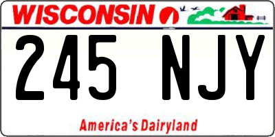 WI license plate 245NJY