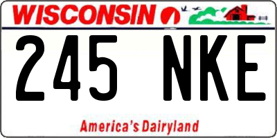 WI license plate 245NKE