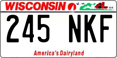 WI license plate 245NKF