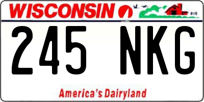 WI license plate 245NKG